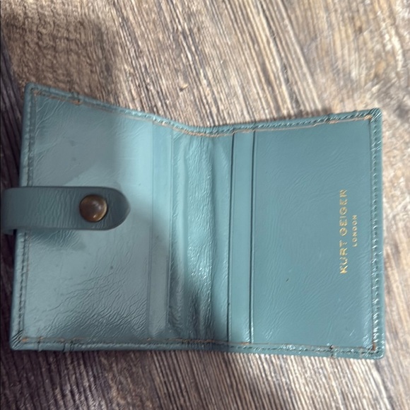 Kurt Geiger  Leather Card Holder - Green - Picture 3 of 6